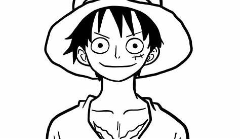 How to draw Monkey D. Luffy face | One Piece - SketchOk - step-by-step
