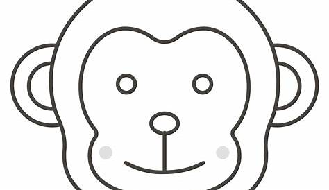 Monkey Head Coloring Page | Monkey coloring pages, Cartoon monkey