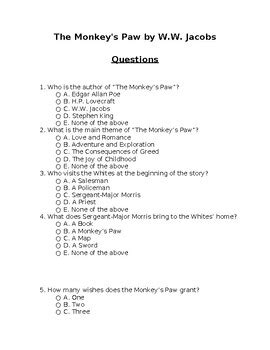Monkey's Paw Questions And Answers Pdf