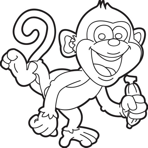 monkey cartoon images to color