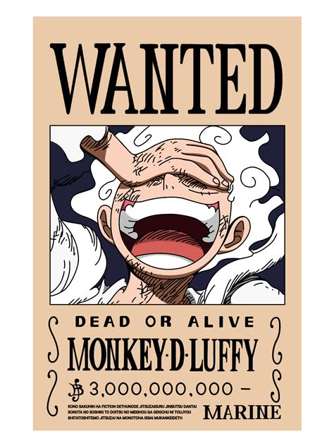monkey d luffy wanted poster 4k