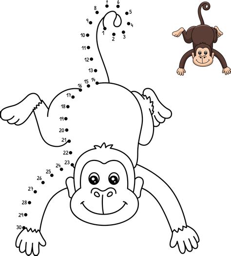 Monkey Dot Art Printable