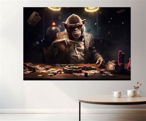 Monkey Poker Wall Art