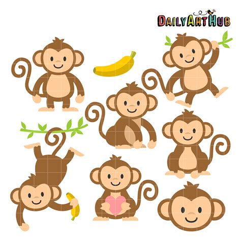 Monkeys Clip Art Printable
