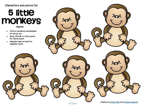 Monkeys Template Free Printable