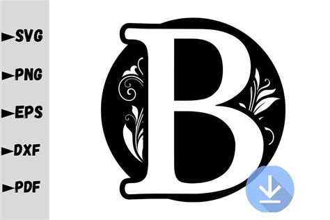 Monogram B Stencil Printable