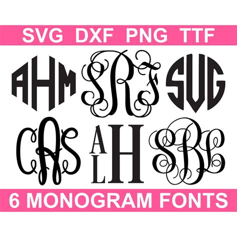 10 Must-Have Monogram SVG Fonts for Your Crafting Projects