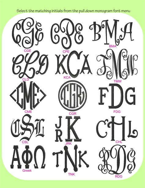 Monogram Word Fonts