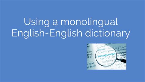 monolingual dictionary online