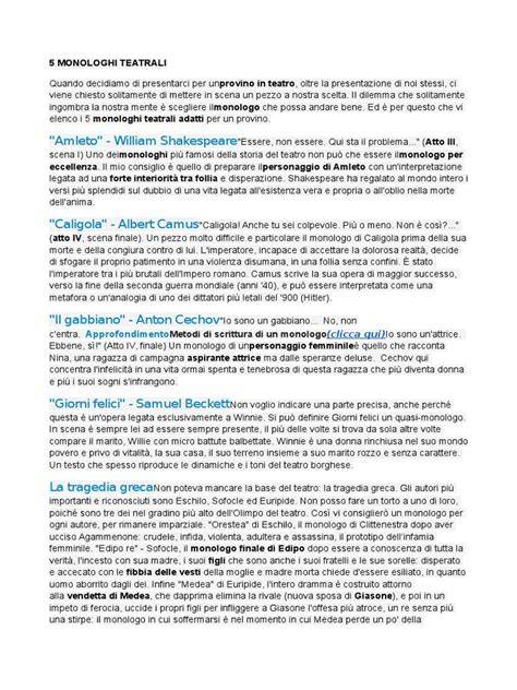View Monologhi Da Recitare Pdf Latest