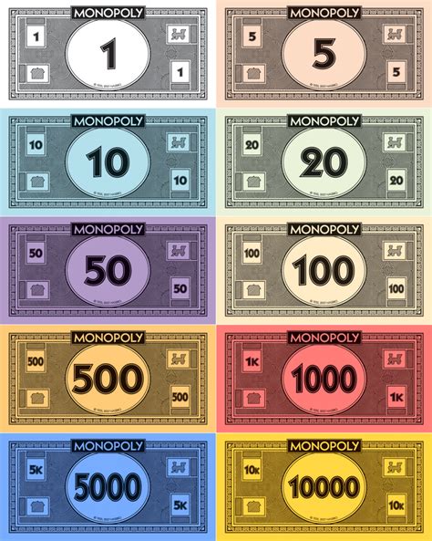 Monopoly Money Printable Pdf