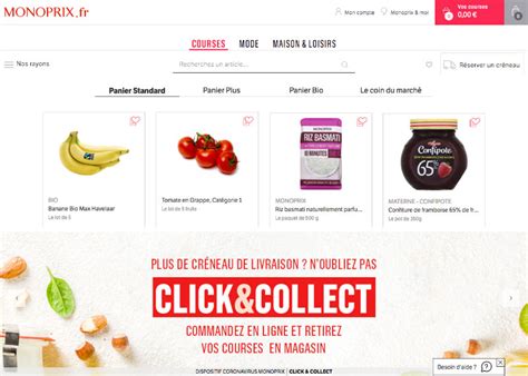 monoprix courses en ligne abonnement