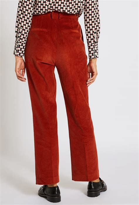 monoprix pantalon velours femme