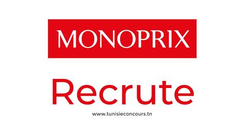 monoprix tunisie recrutement