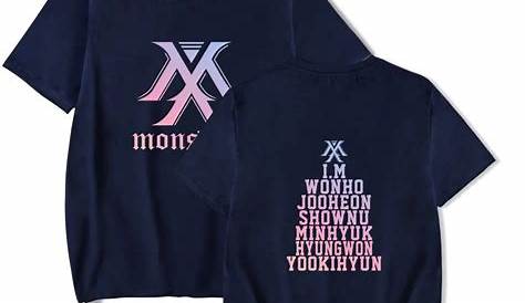 Monsta X Merch Uk 2019+LIVE+MONSTA++WE+ARE+HERE+WORLD+TOUR+BLACK+TSHIRT+W