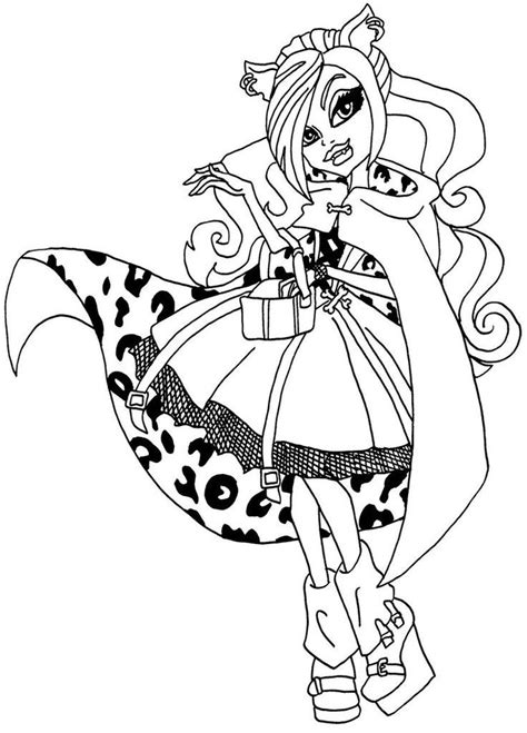 Clawdeen Wolf Wondering In Monster High Coloring Page
