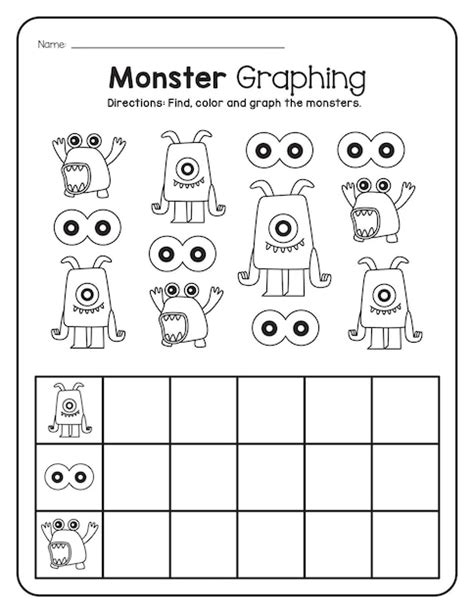 Monster Eats Potato Math Worksheet