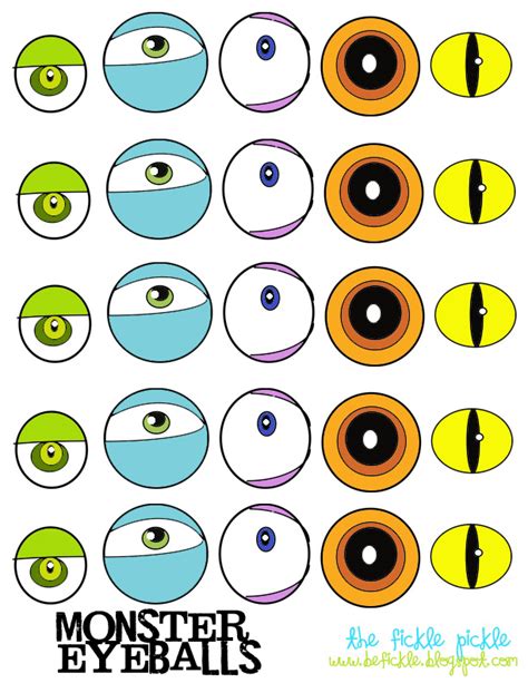 Monster Eyeballs Printable