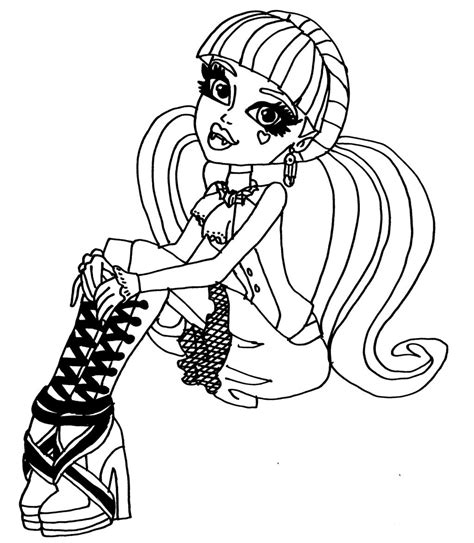 Monster High Coloring Pages Pdf Coloring Home