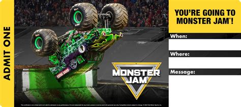 Monster truck jam ticket jordchatter