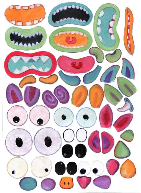 Monster Maker Printable Printable Silly Noses