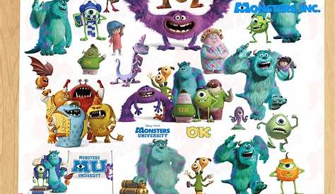 Clipart Monsters Inc-29 PNG images-Instant Download | Monsters inc