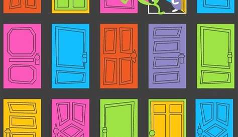 "Monsters Inc Doors" Sticker for Sale by paigeeeeeeeee | Redbubble