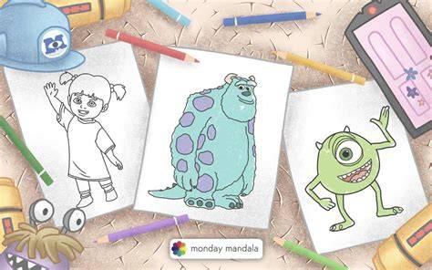 Monsters Inc. drawing Disney art drawings, Disney character drawings