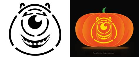 Monsters Inc Pumpkin Carving Template