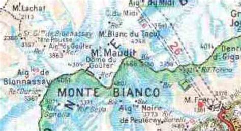 monte bianco cartina geografica