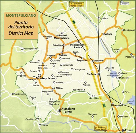 montepulciano val di chiana map