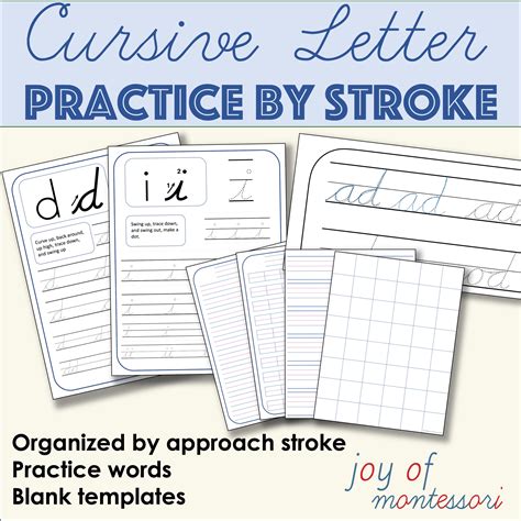 Montessori Cursive Worksheets Printable
