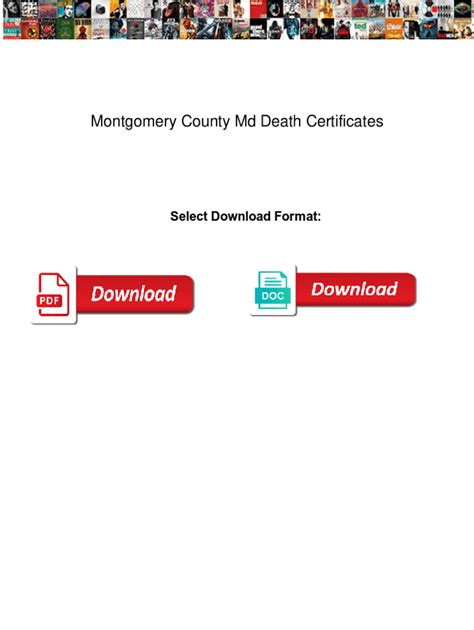 montgomery county maryland death certificates