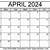 monthly schedule template april 2022 full