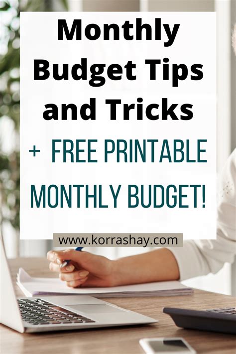 monthly budget tips