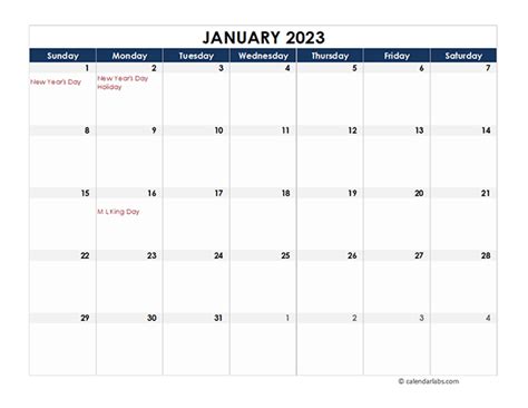 monthly calendar 2023 excel free download