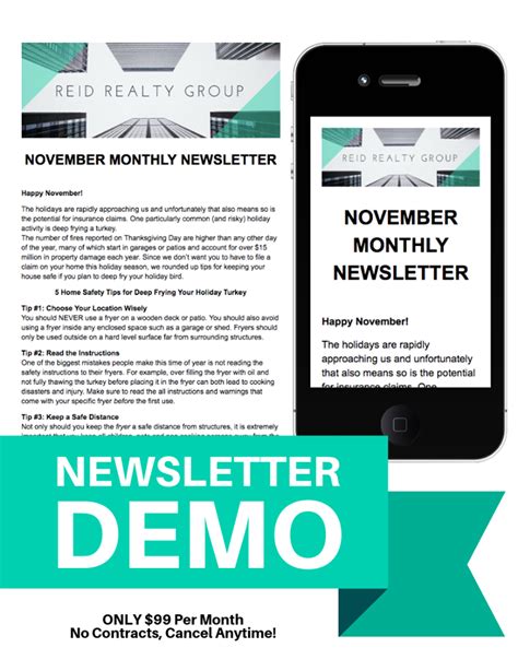 monthly email newsletter service
