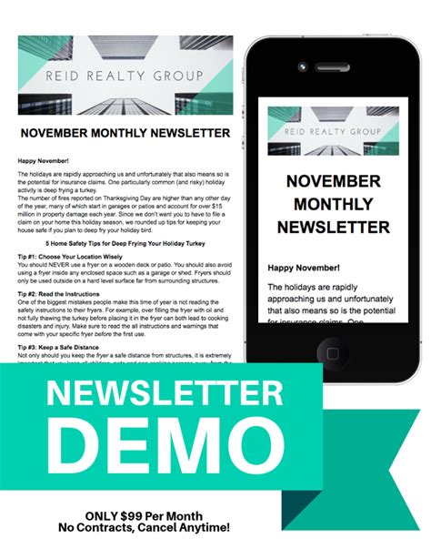 monthly email newsletter service tips