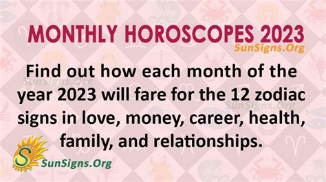 monthly horoscope august 2023