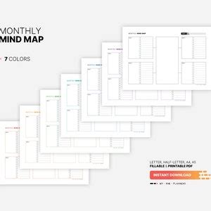Monthly Mind Map Printable Template