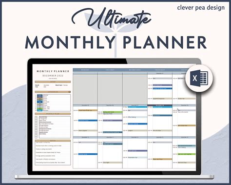 Monthly Planner Template In Excel