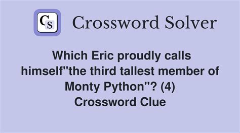 monty python's eric crossword