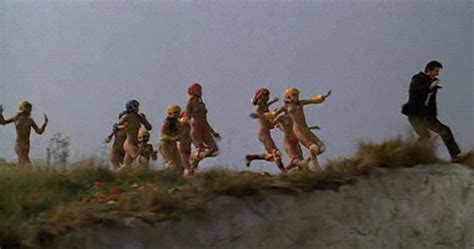 monty python chased off a cliff