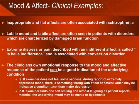 mood and affect descriptors