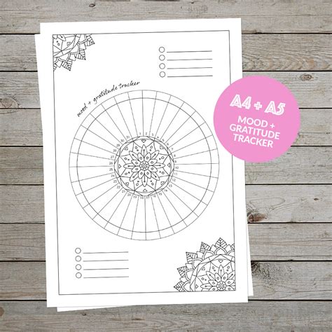 Mood And Gratitude Tracker Printable