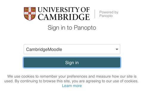 moodle cambridge log in