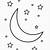 moon and stars coloring page