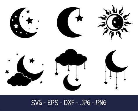 Stars Moon Svg Png Icon Free Download (532282)