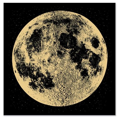 Moon Print Signed Moon Rise serigraph and silkscreen with Etsy Moon