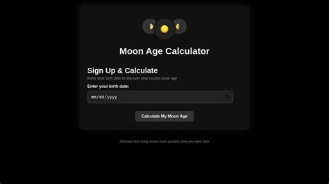 Moon Age Calculator